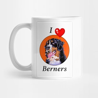 I LOVE BERNERS CARTOON ORANGE Mug